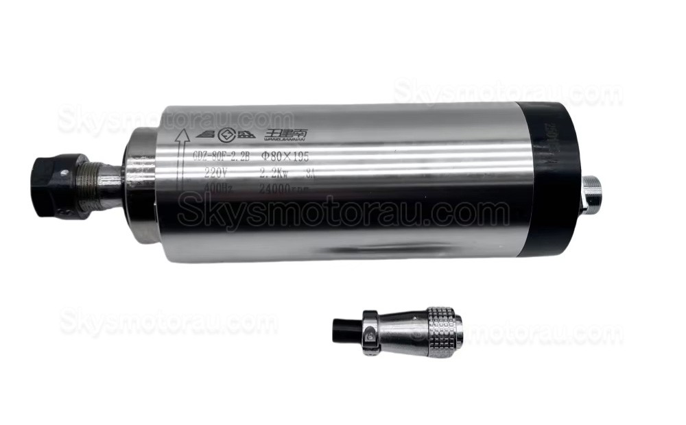 2.2kW Air Cooled CNC Spindle Motor GDZ-80F-2.2B ER20 Collet 220V/380V 5A 24000RPM 400Hz